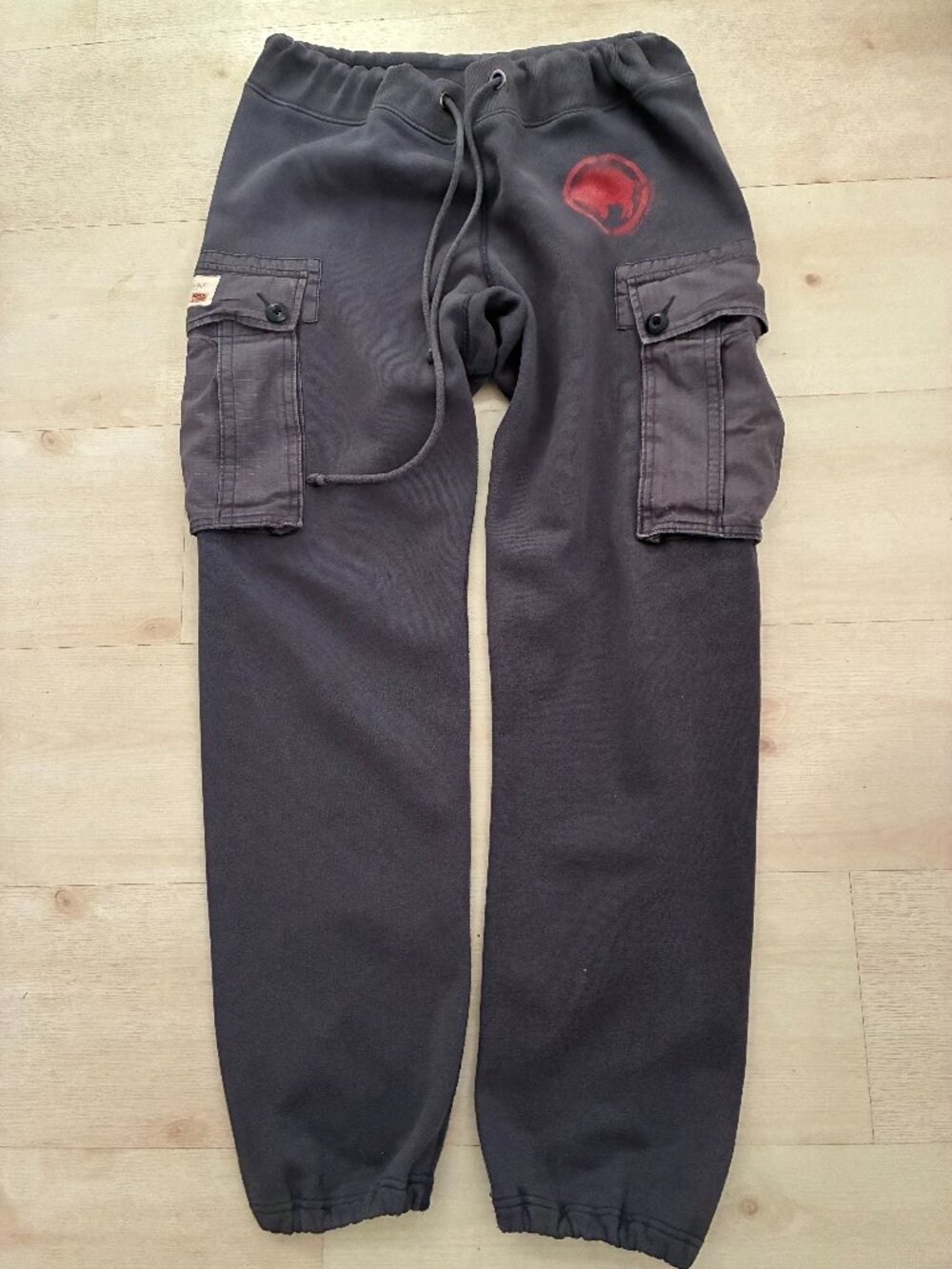 Polo Ralph Lauren Denim & Supply Cargo Sweatpants Charcoal Grey Size Medium